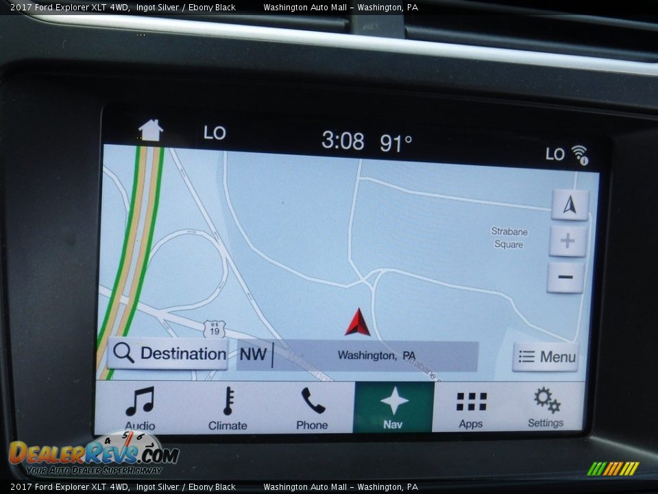 2017 Ford Explorer XLT 4WD Ingot Silver / Ebony Black Photo #20