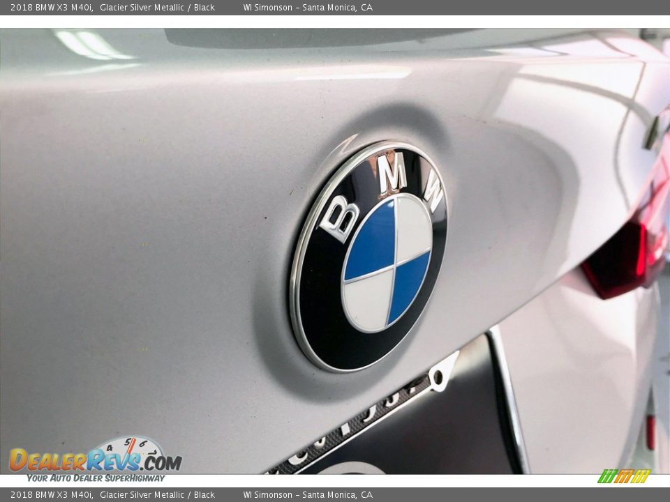 2018 BMW X3 M40i Glacier Silver Metallic / Black Photo #7