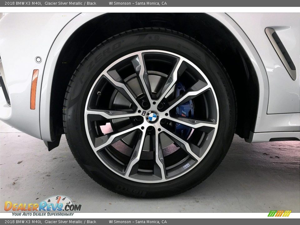 2018 BMW X3 M40i Glacier Silver Metallic / Black Photo #8