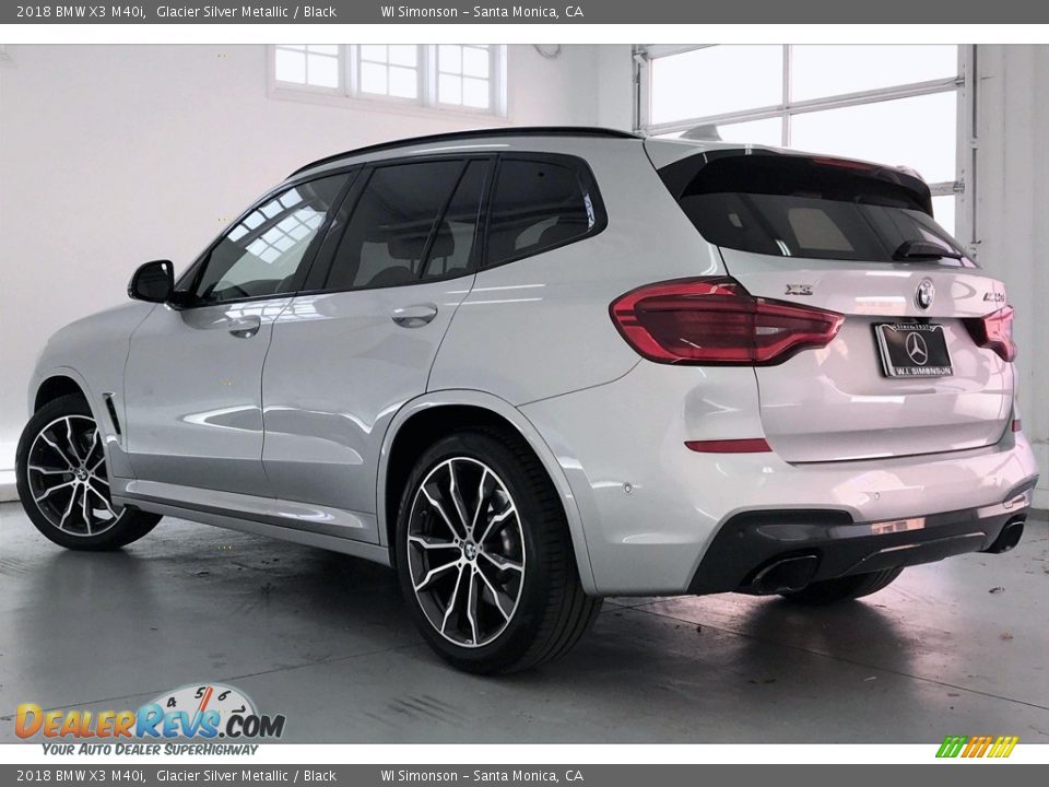 2018 BMW X3 M40i Glacier Silver Metallic / Black Photo #10