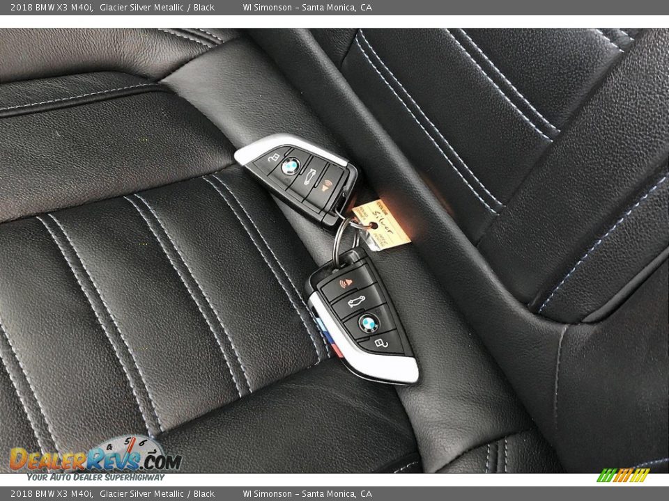 2018 BMW X3 M40i Glacier Silver Metallic / Black Photo #11