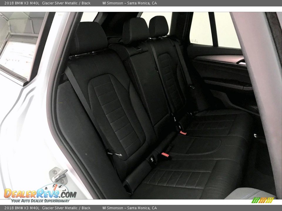 2018 BMW X3 M40i Glacier Silver Metallic / Black Photo #13
