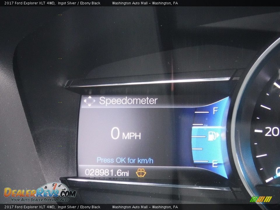 2017 Ford Explorer XLT 4WD Ingot Silver / Ebony Black Photo #30