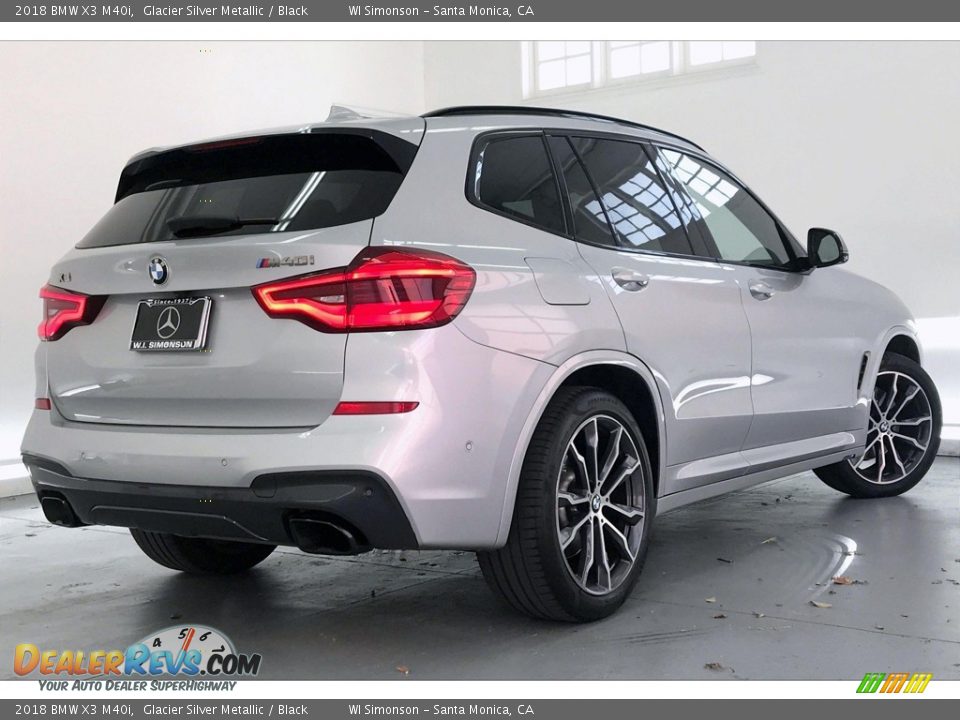 2018 BMW X3 M40i Glacier Silver Metallic / Black Photo #16