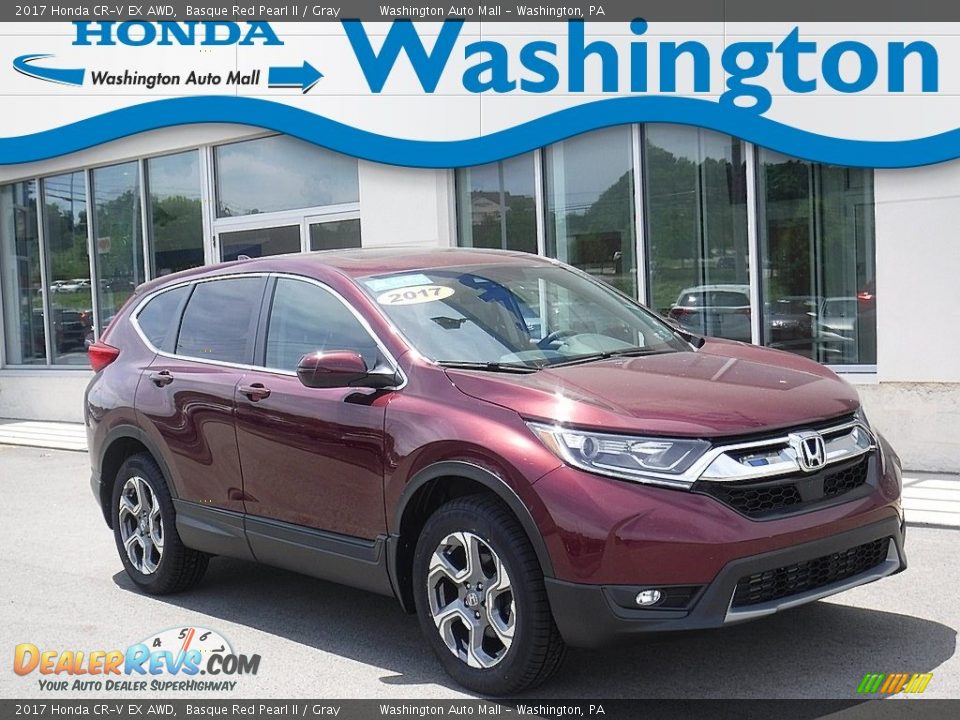 2017 Honda CR-V EX AWD Basque Red Pearl II / Gray Photo #1