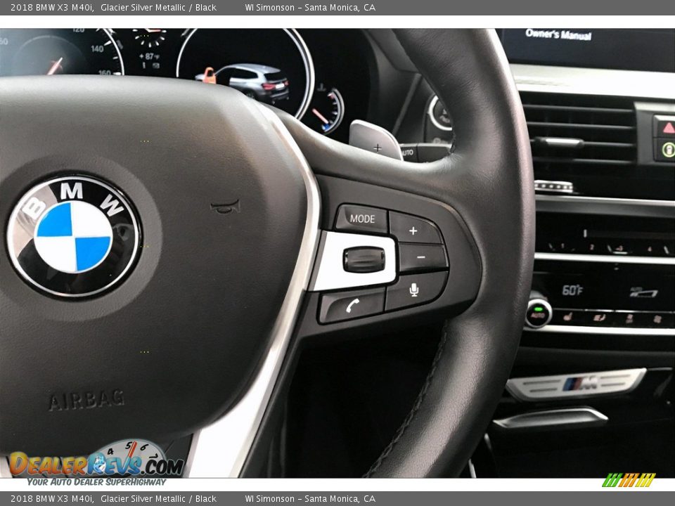 2018 BMW X3 M40i Steering Wheel Photo #19