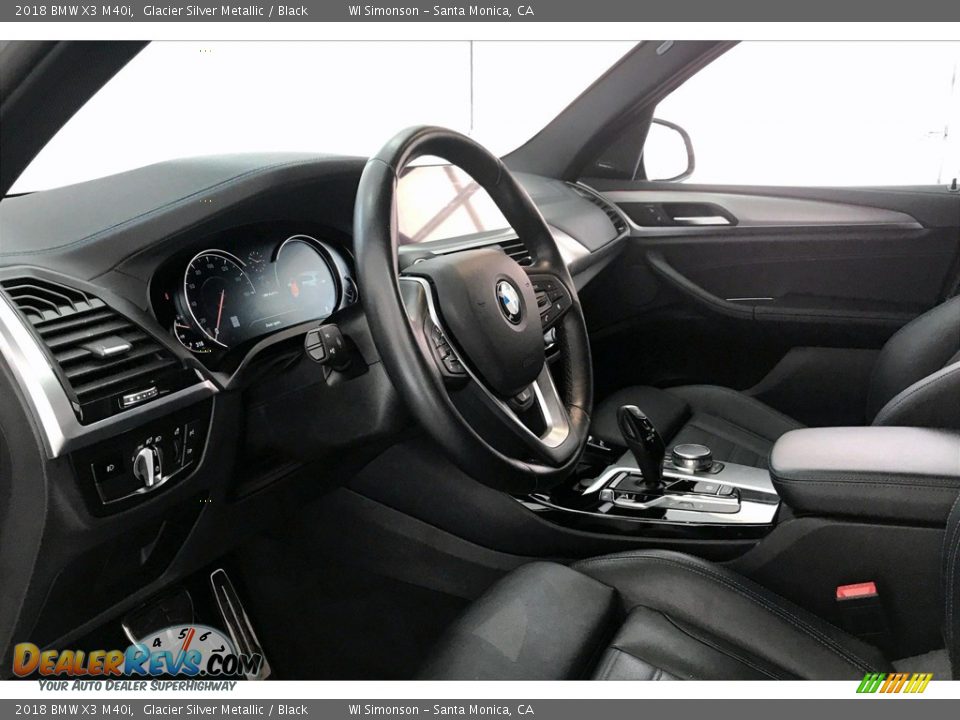 2018 BMW X3 M40i Glacier Silver Metallic / Black Photo #22