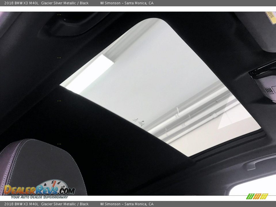 2018 BMW X3 M40i Glacier Silver Metallic / Black Photo #29