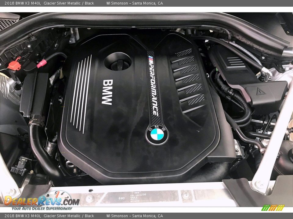 2018 BMW X3 M40i Glacier Silver Metallic / Black Photo #31