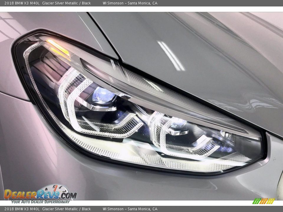 2018 BMW X3 M40i Glacier Silver Metallic / Black Photo #32