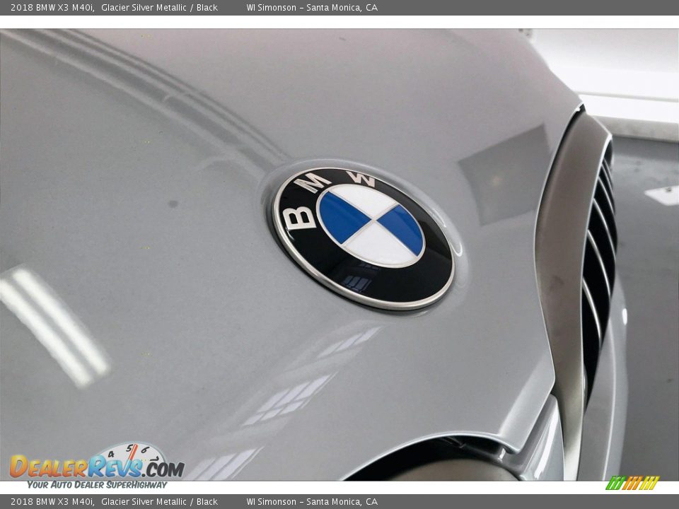 2018 BMW X3 M40i Glacier Silver Metallic / Black Photo #33