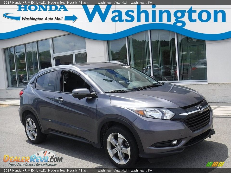 2017 Honda HR-V EX-L AWD Modern Steel Metallic / Black Photo #1