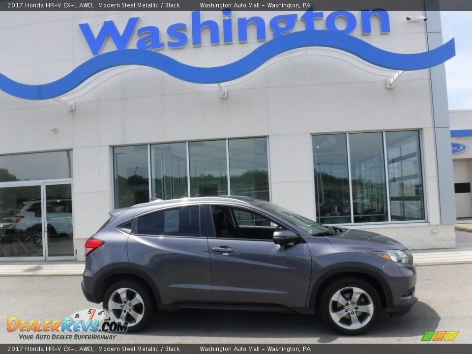 2017 Honda HR-V EX-L AWD Modern Steel Metallic / Black Photo #2