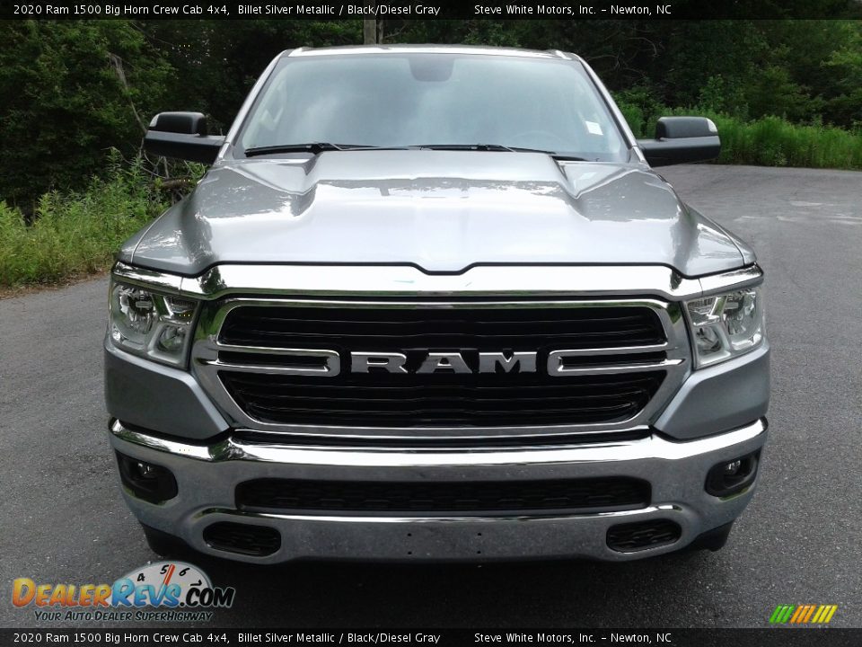 2020 Ram 1500 Big Horn Crew Cab 4x4 Billet Silver Metallic / Black/Diesel Gray Photo #3