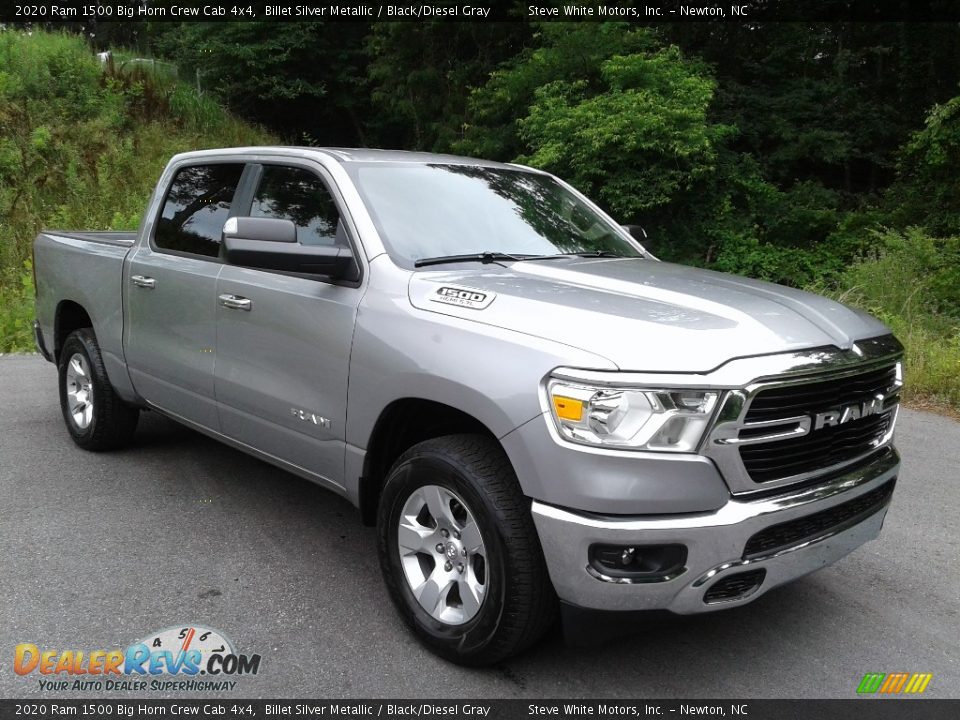 2020 Ram 1500 Big Horn Crew Cab 4x4 Billet Silver Metallic / Black/Diesel Gray Photo #4