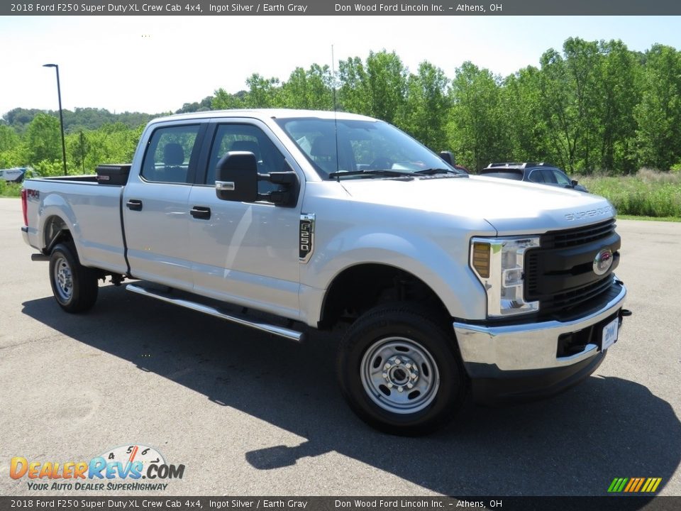 2018 Ford F250 Super Duty XL Crew Cab 4x4 Ingot Silver / Earth Gray Photo #2