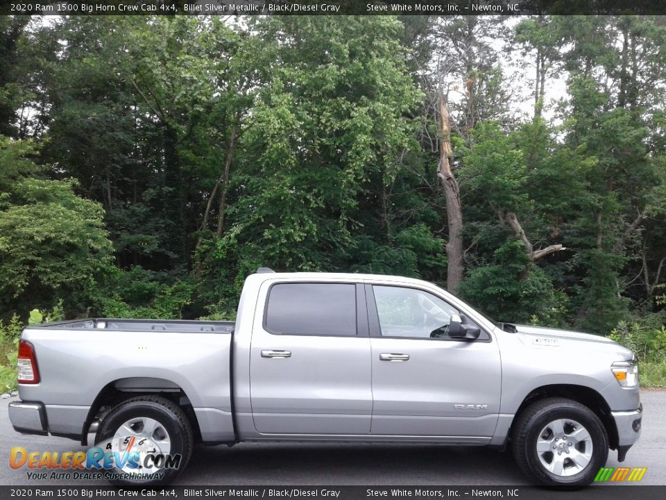 2020 Ram 1500 Big Horn Crew Cab 4x4 Billet Silver Metallic / Black/Diesel Gray Photo #5