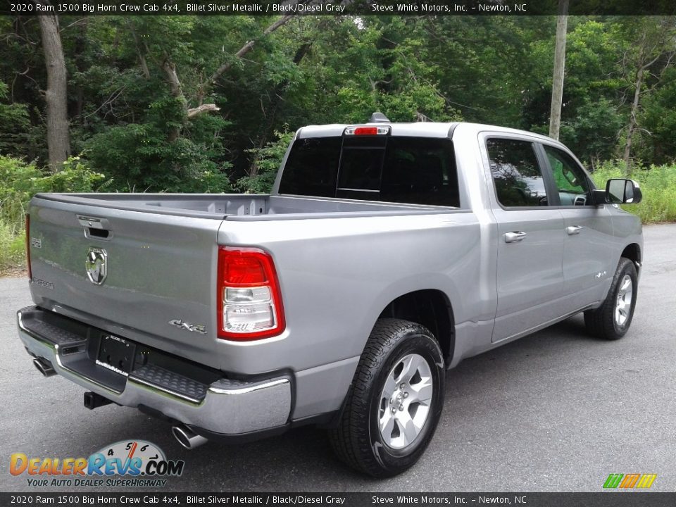 2020 Ram 1500 Big Horn Crew Cab 4x4 Billet Silver Metallic / Black/Diesel Gray Photo #6