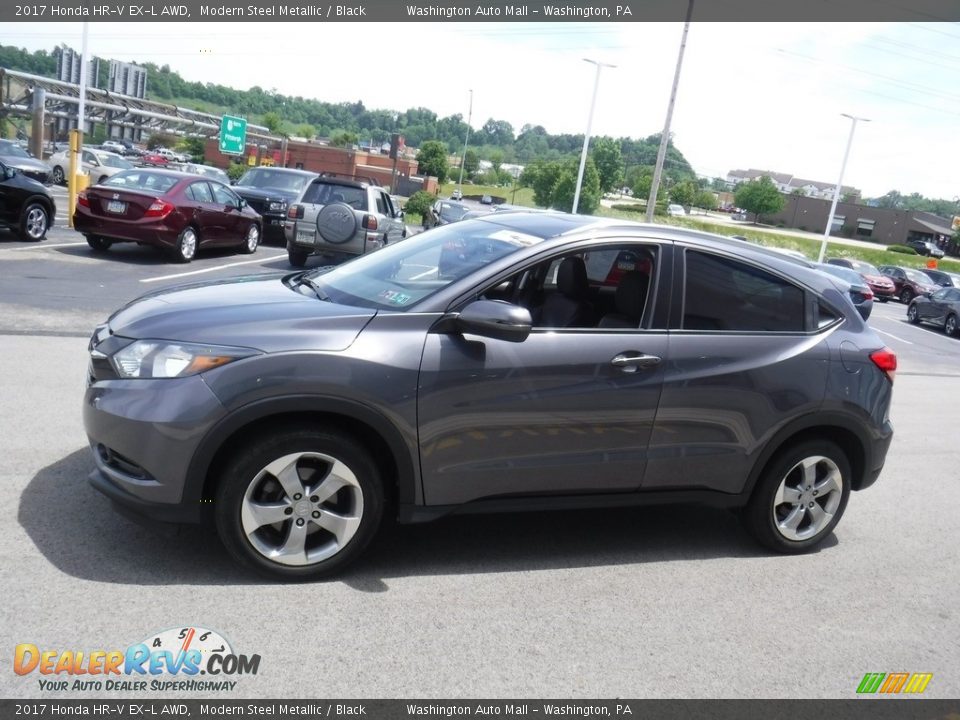 2017 Honda HR-V EX-L AWD Modern Steel Metallic / Black Photo #6