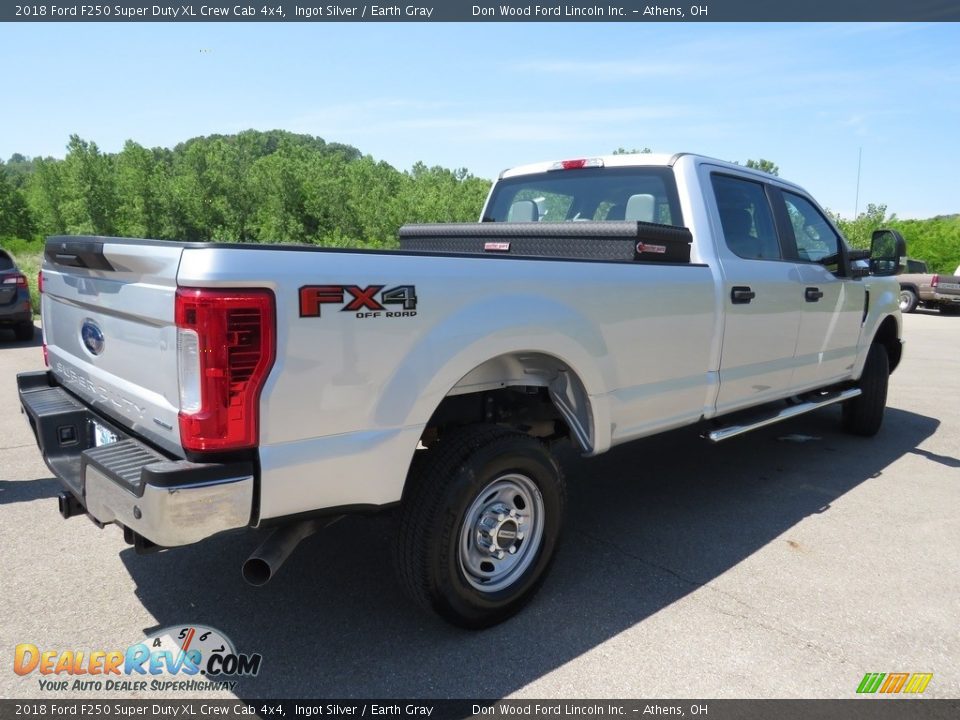 2018 Ford F250 Super Duty XL Crew Cab 4x4 Ingot Silver / Earth Gray Photo #12