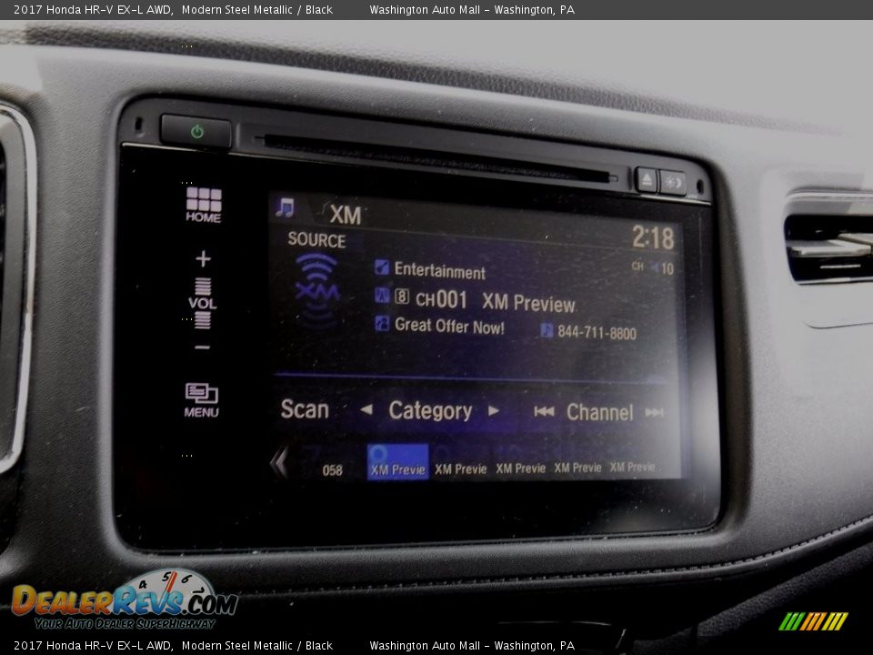 2017 Honda HR-V EX-L AWD Modern Steel Metallic / Black Photo #20