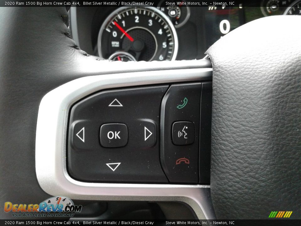 2020 Ram 1500 Big Horn Crew Cab 4x4 Billet Silver Metallic / Black/Diesel Gray Photo #19