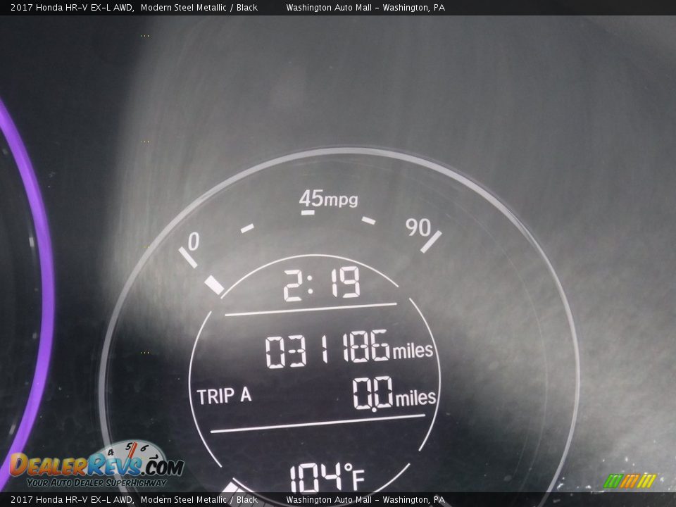 2017 Honda HR-V EX-L AWD Modern Steel Metallic / Black Photo #28