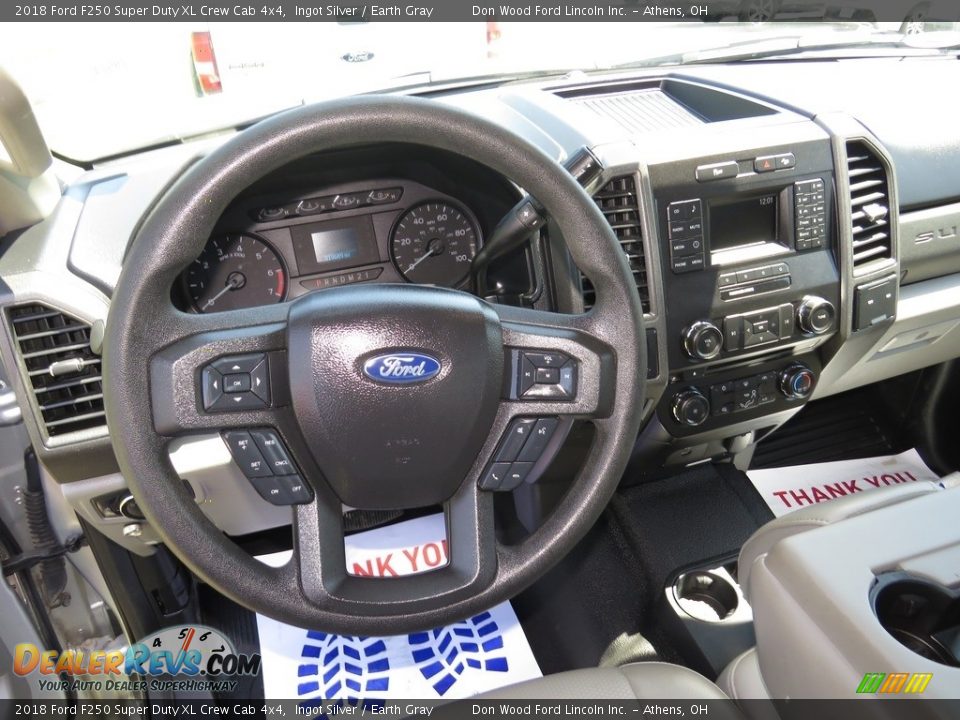 2018 Ford F250 Super Duty XL Crew Cab 4x4 Ingot Silver / Earth Gray Photo #25