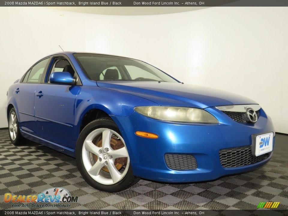 2008 Mazda MAZDA6 i Sport Hatchback Bright Island Blue / Black Photo #1