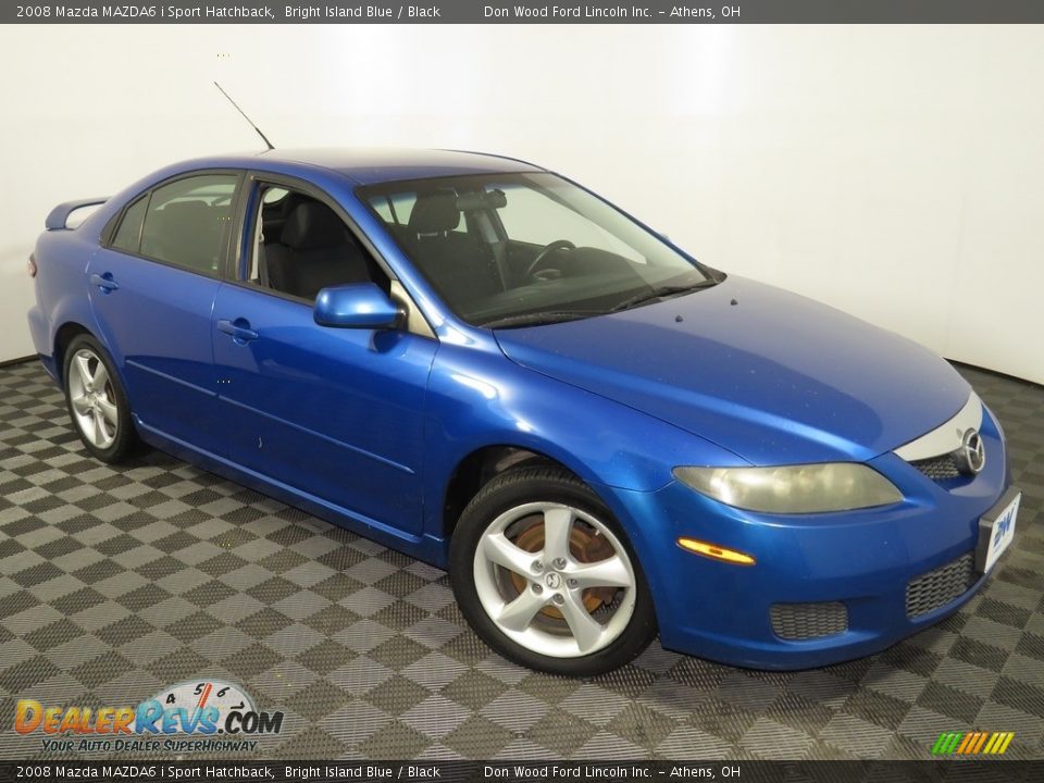 2008 Mazda MAZDA6 i Sport Hatchback Bright Island Blue / Black Photo #2