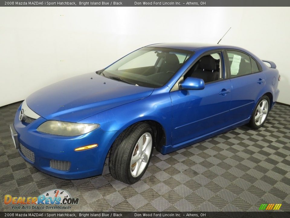 2008 Mazda MAZDA6 i Sport Hatchback Bright Island Blue / Black Photo #7