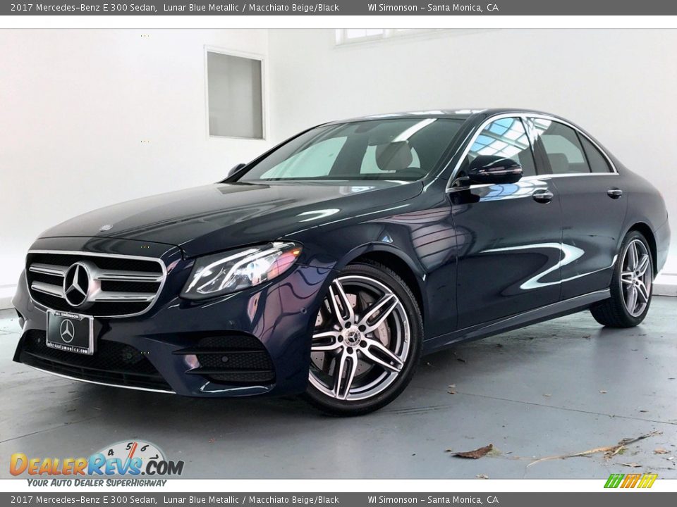 2017 Mercedes-Benz E 300 Sedan Lunar Blue Metallic / Macchiato Beige/Black Photo #12