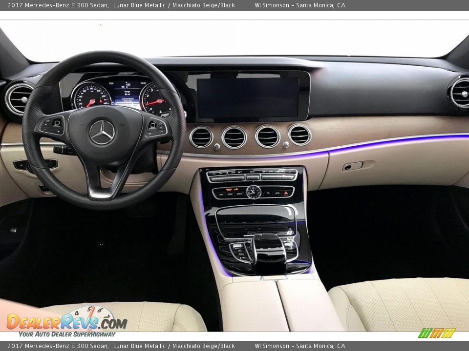 2017 Mercedes-Benz E 300 Sedan Lunar Blue Metallic / Macchiato Beige/Black Photo #17