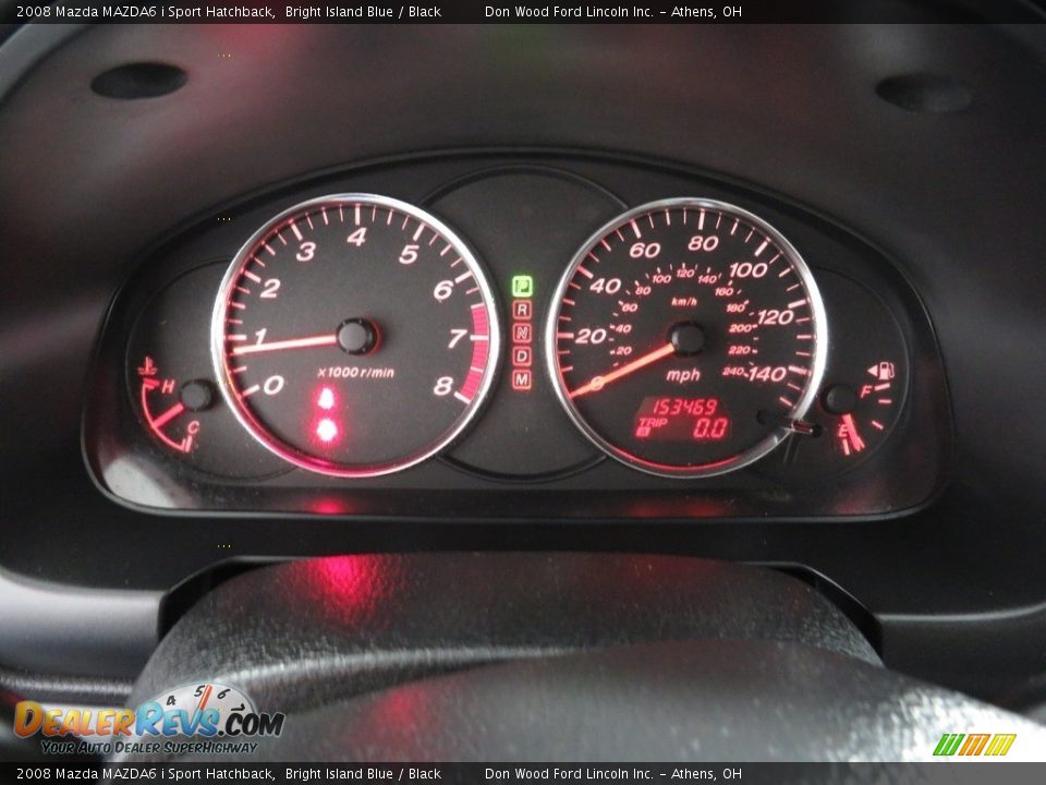 2008 Mazda MAZDA6 i Sport Hatchback Bright Island Blue / Black Photo #17