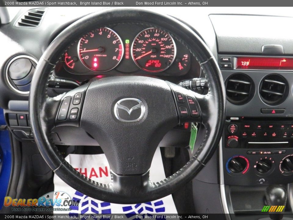 2008 Mazda MAZDA6 i Sport Hatchback Bright Island Blue / Black Photo #19