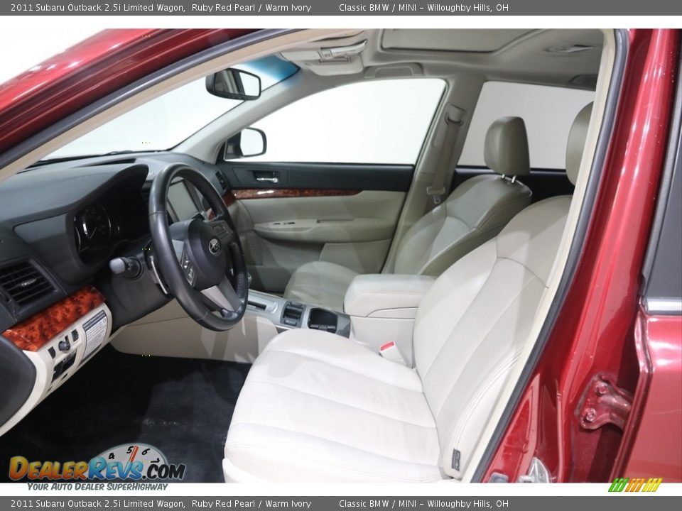 Front Seat of 2011 Subaru Outback 2.5i Limited Wagon Photo #6