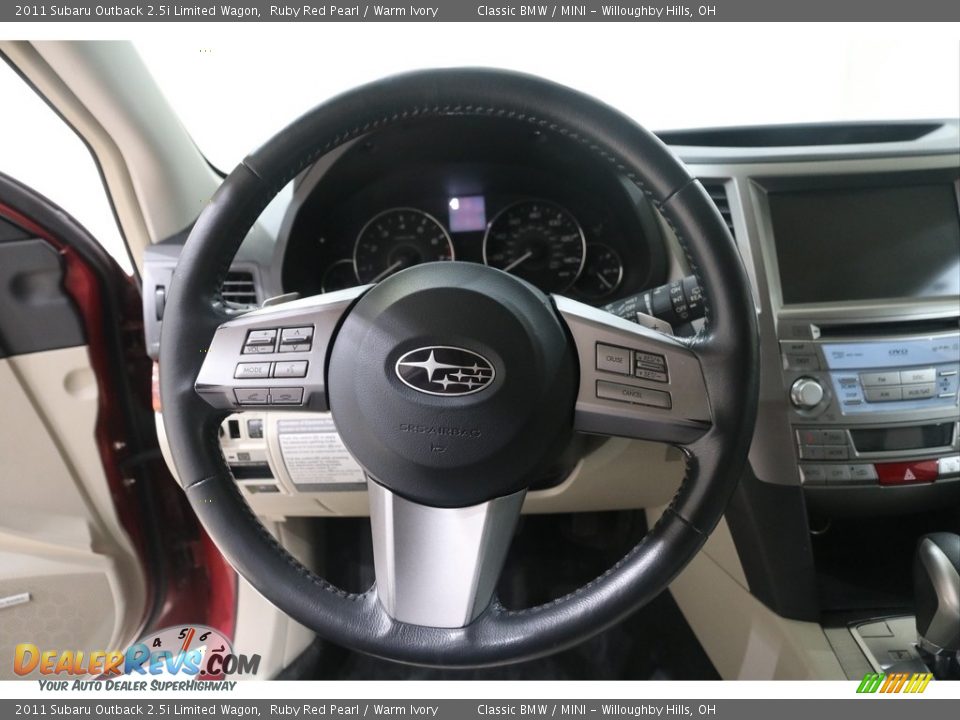 2011 Subaru Outback 2.5i Limited Wagon Steering Wheel Photo #8