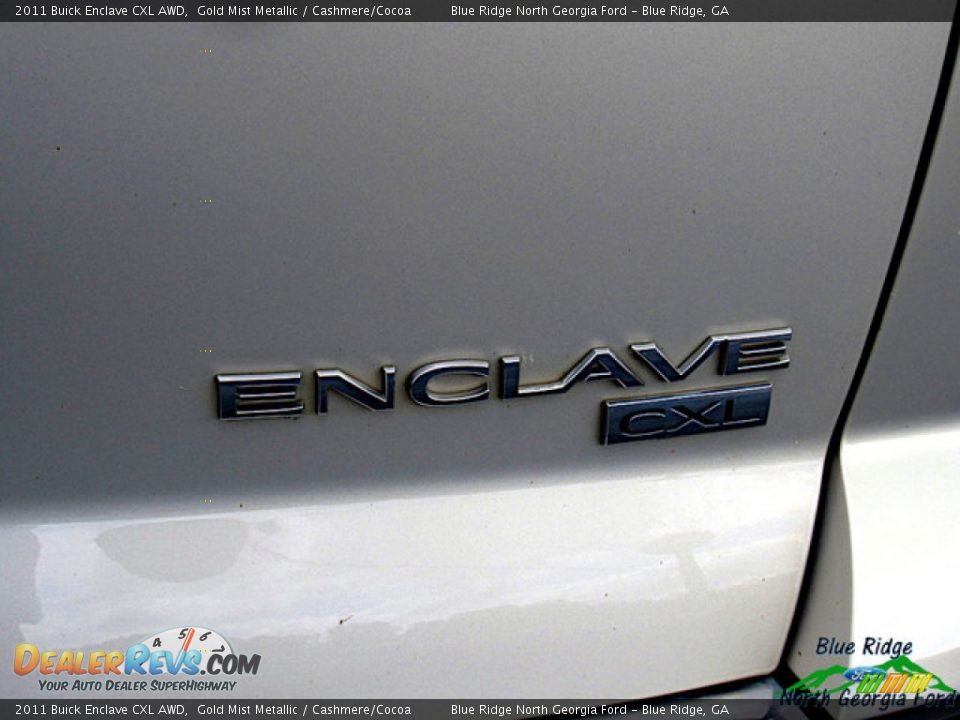2011 Buick Enclave CXL AWD Gold Mist Metallic / Cashmere/Cocoa Photo #36