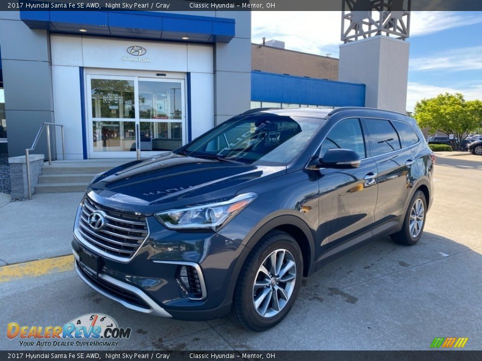 2017 Hyundai Santa Fe SE AWD Night Sky Pearl / Gray Photo #1