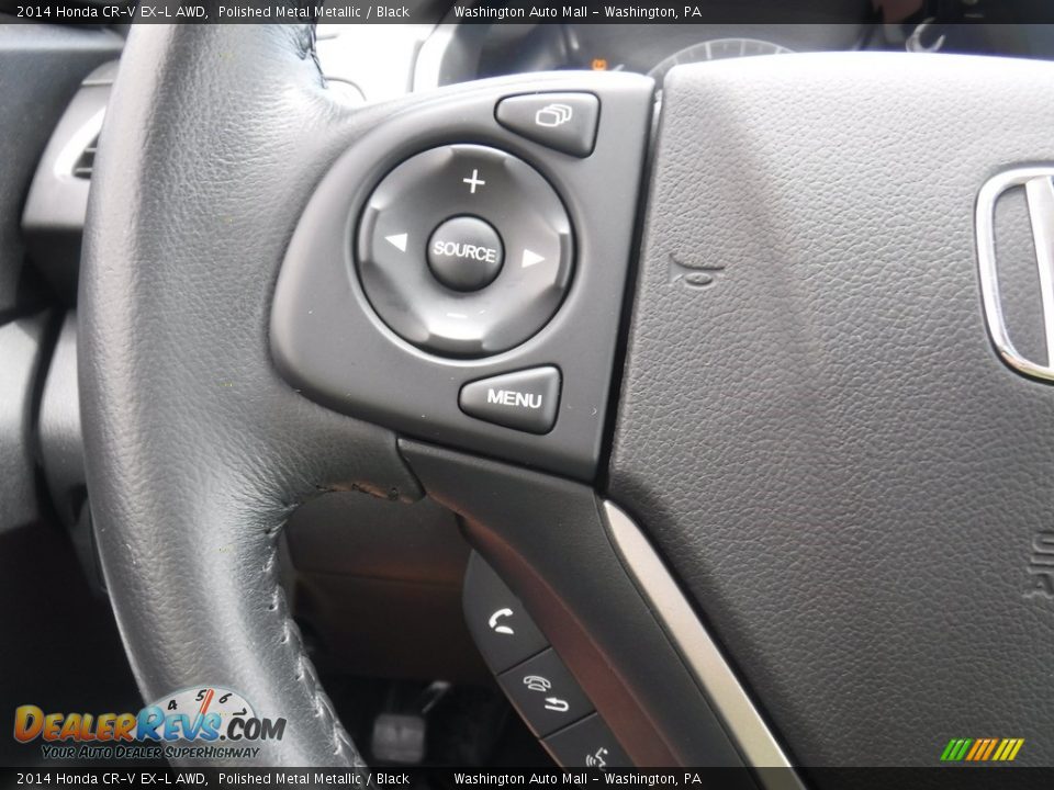 2014 Honda CR-V EX-L AWD Polished Metal Metallic / Black Photo #23