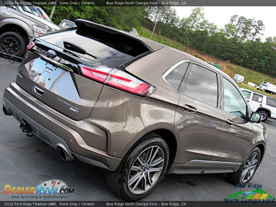 2019 Ford Edge Titanium AWD Stone Gray / Ceramic Photo #35