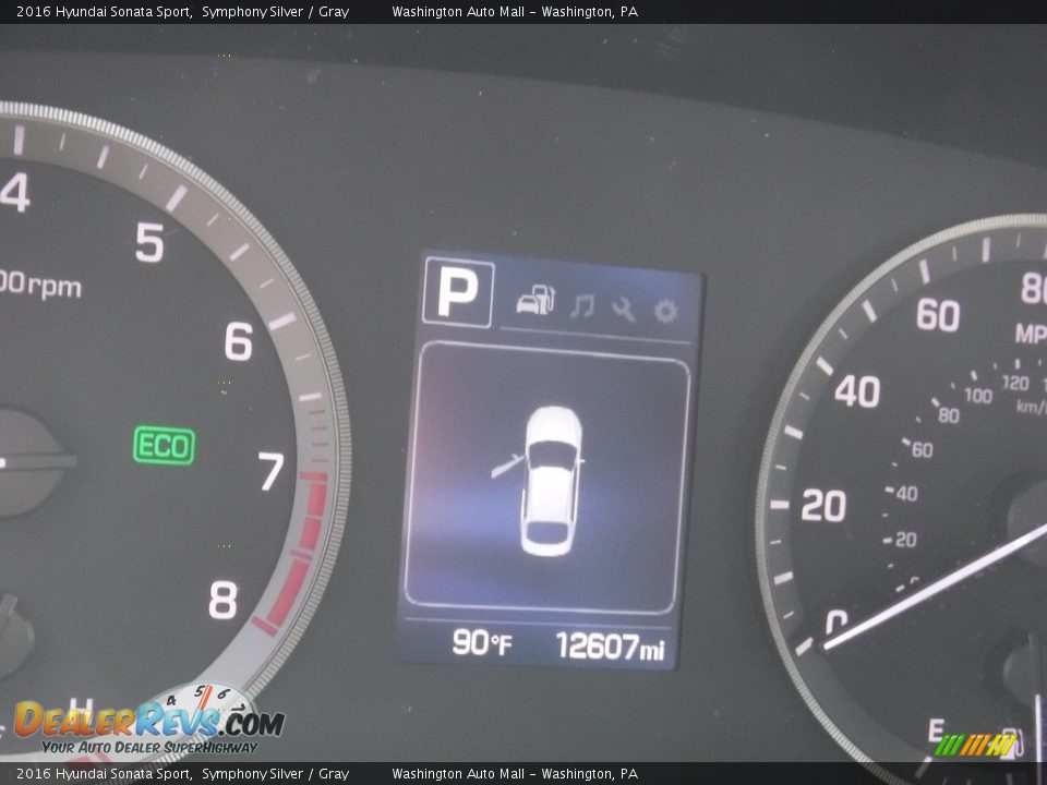 2016 Hyundai Sonata Sport Symphony Silver / Gray Photo #28