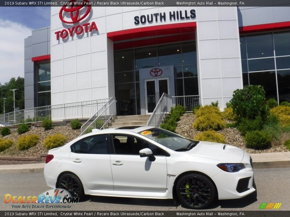 2019 Subaru WRX STI Limited Crystal White Pearl / Recaro Black Ultrasuede/Carbon Black Photo #2