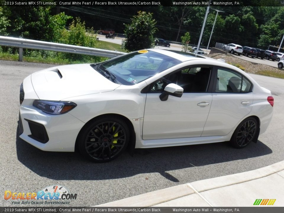 2019 Subaru WRX STI Limited Crystal White Pearl / Recaro Black Ultrasuede/Carbon Black Photo #8