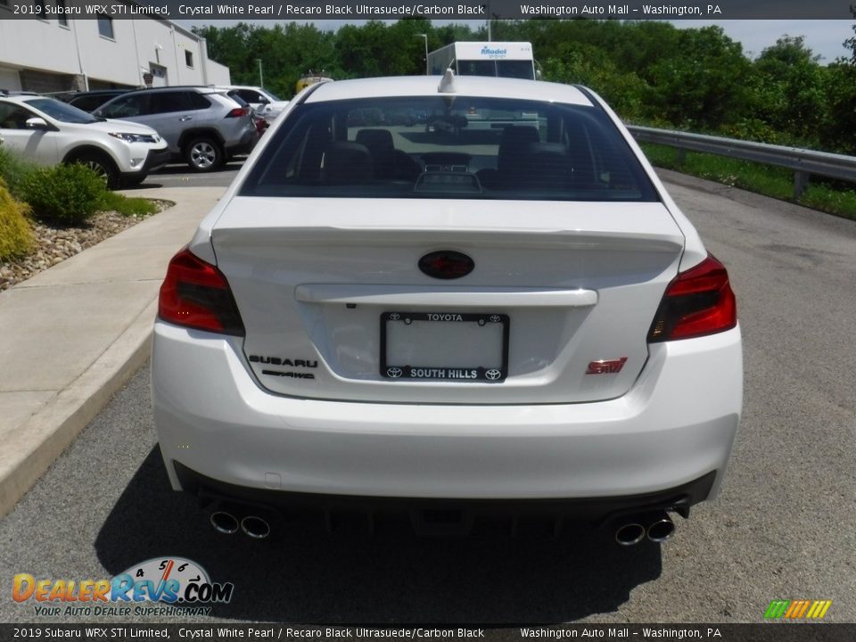 2019 Subaru WRX STI Limited Crystal White Pearl / Recaro Black Ultrasuede/Carbon Black Photo #10