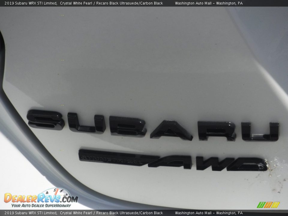 2019 Subaru WRX STI Limited Crystal White Pearl / Recaro Black Ultrasuede/Carbon Black Photo #12