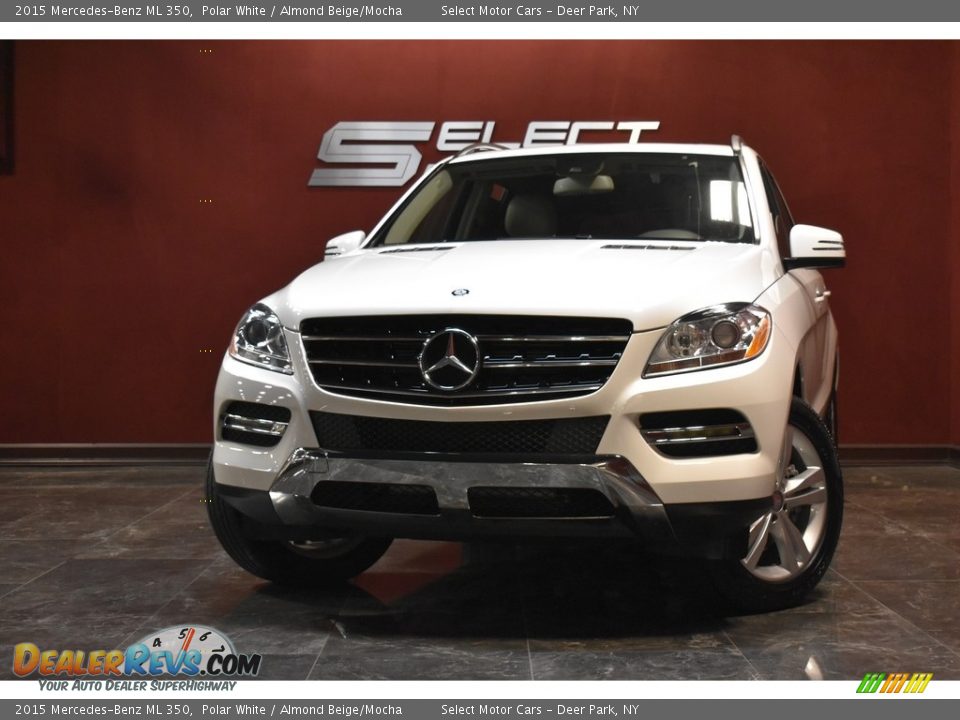 2015 Mercedes-Benz ML 350 Polar White / Almond Beige/Mocha Photo #1