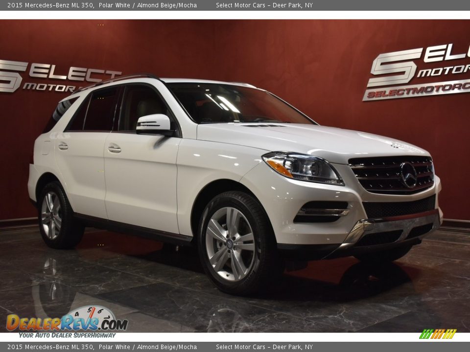 2015 Mercedes-Benz ML 350 Polar White / Almond Beige/Mocha Photo #3