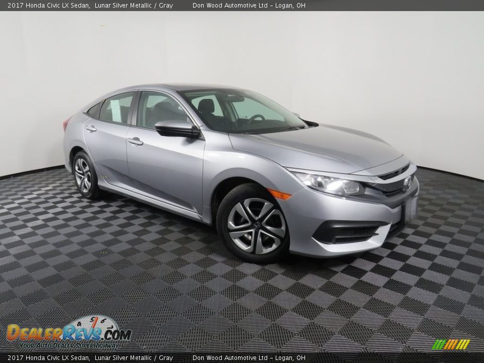 2017 Honda Civic LX Sedan Lunar Silver Metallic / Gray Photo #3