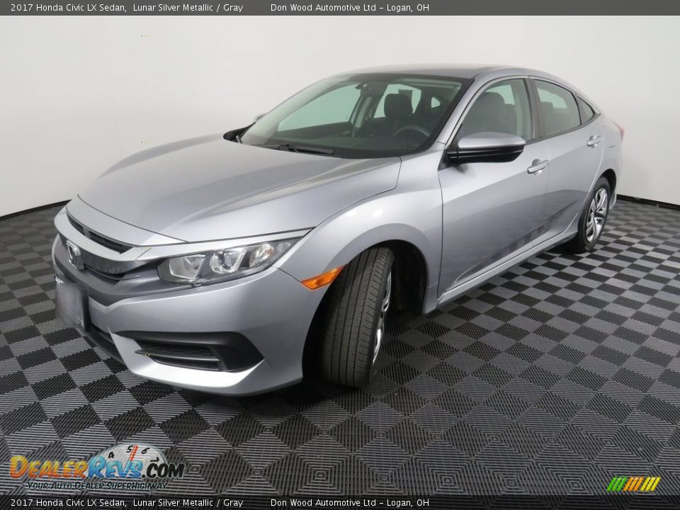 2017 Honda Civic LX Sedan Lunar Silver Metallic / Gray Photo #8